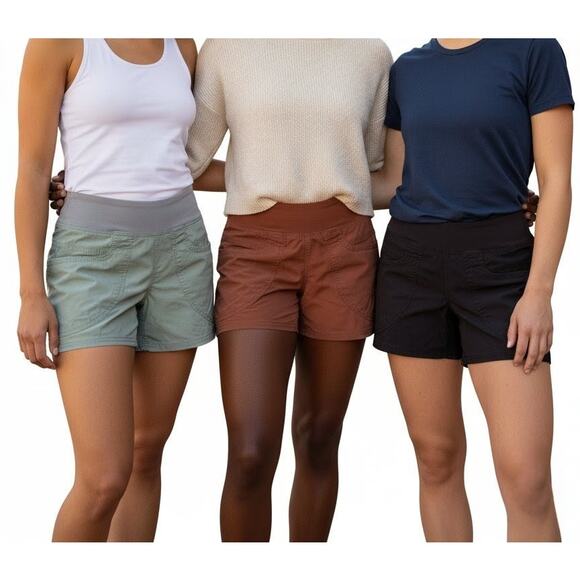 Lot of 3 Prana Kanab Hiking Climbing Outdoor Shorts Comfort Waistband Sz S - Picture 1 of 7
